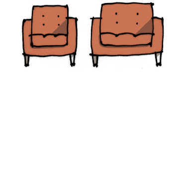 Drawing of a Chair and a 'Chair and a Half'